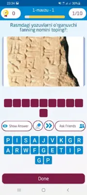 6-sinf Rasmli-Krassvord TARIX android App screenshot 2